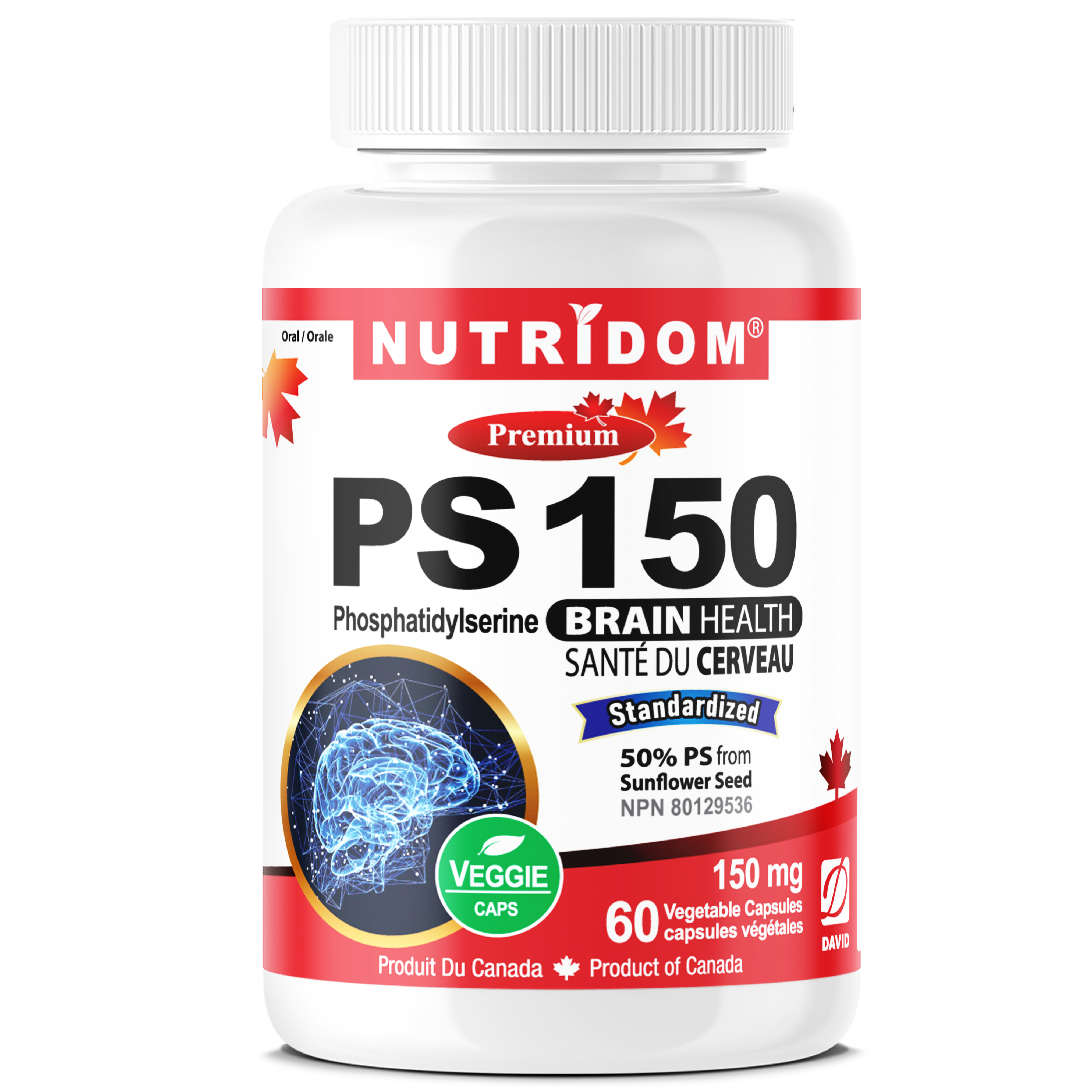 Nutridom Phosphatidylserine (PS150) 60 Vcaps